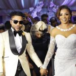 Oritsefemi and wife Nabila on their wedding day in 2017